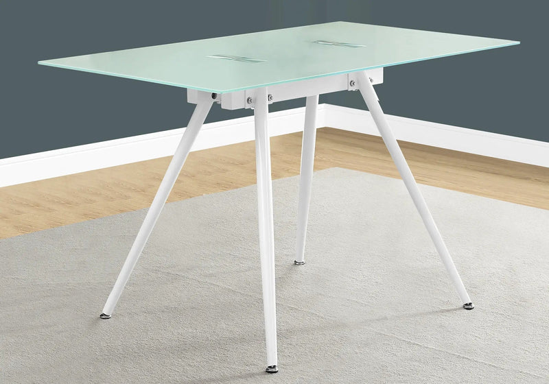 Computer Desk For Home Office, Laptop, Tempered Glass, Contemporary & Modern - White by Unique Piece Furniture