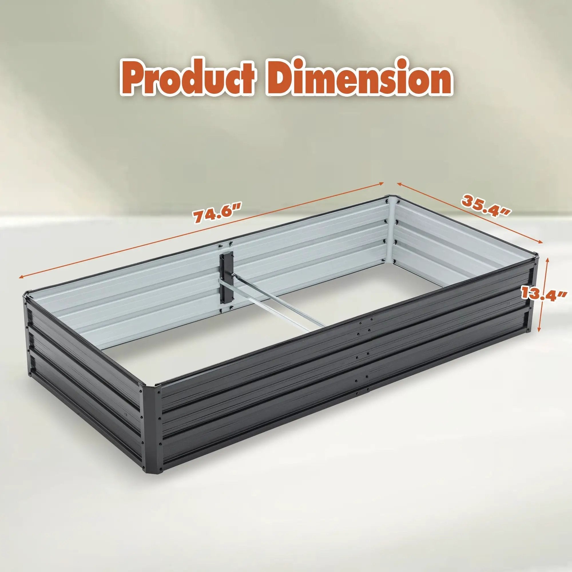 6x3x1 FT Metal Raised Garden Bed Outdoor Planter by HouseOfZazla