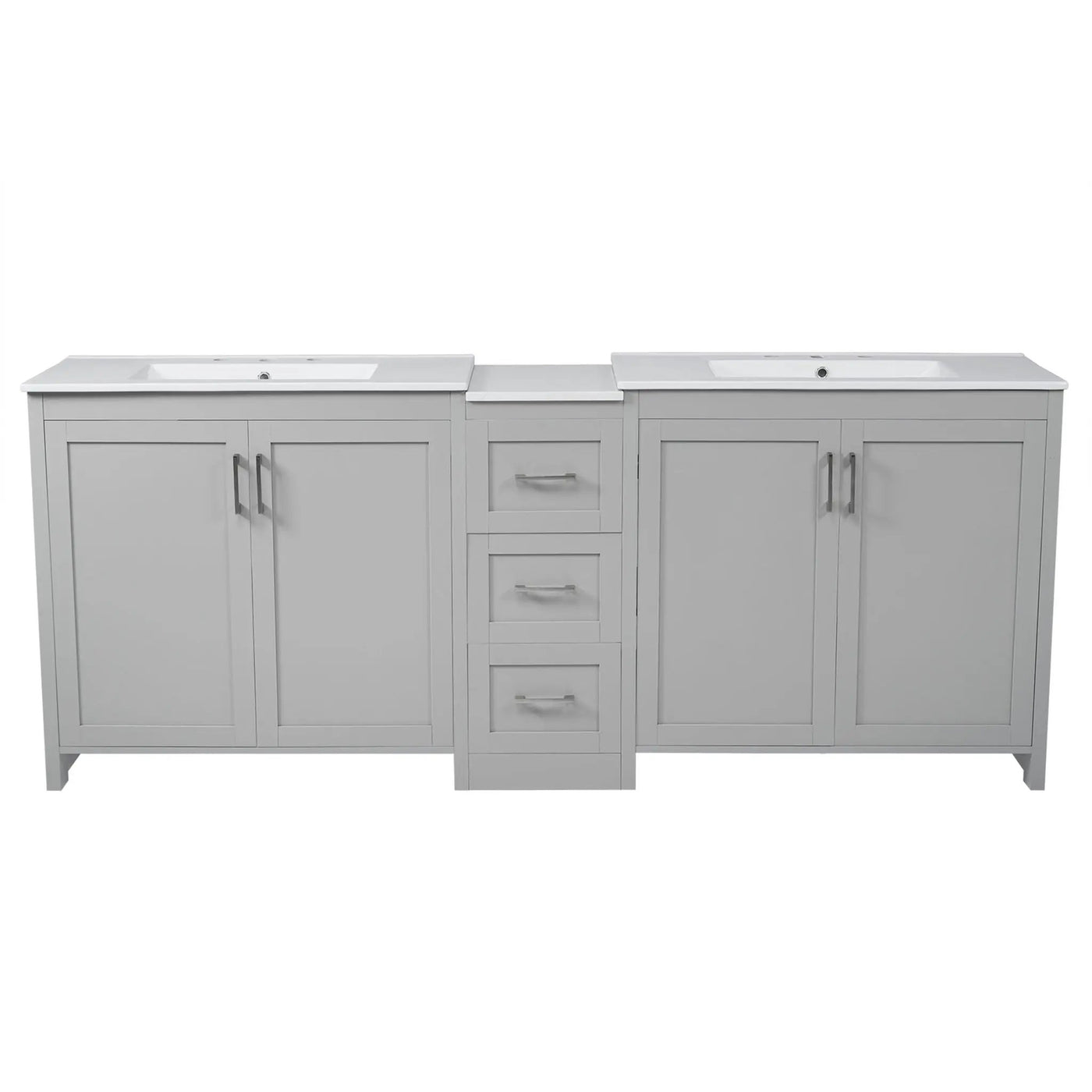 Double Sink Bathroom Vanity With Quartz Countertop by HouseOfZazla