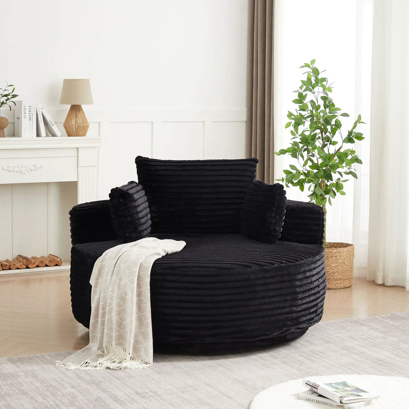 Swivel Chair With 360° Rotation For Living Room by HouseOfZazla