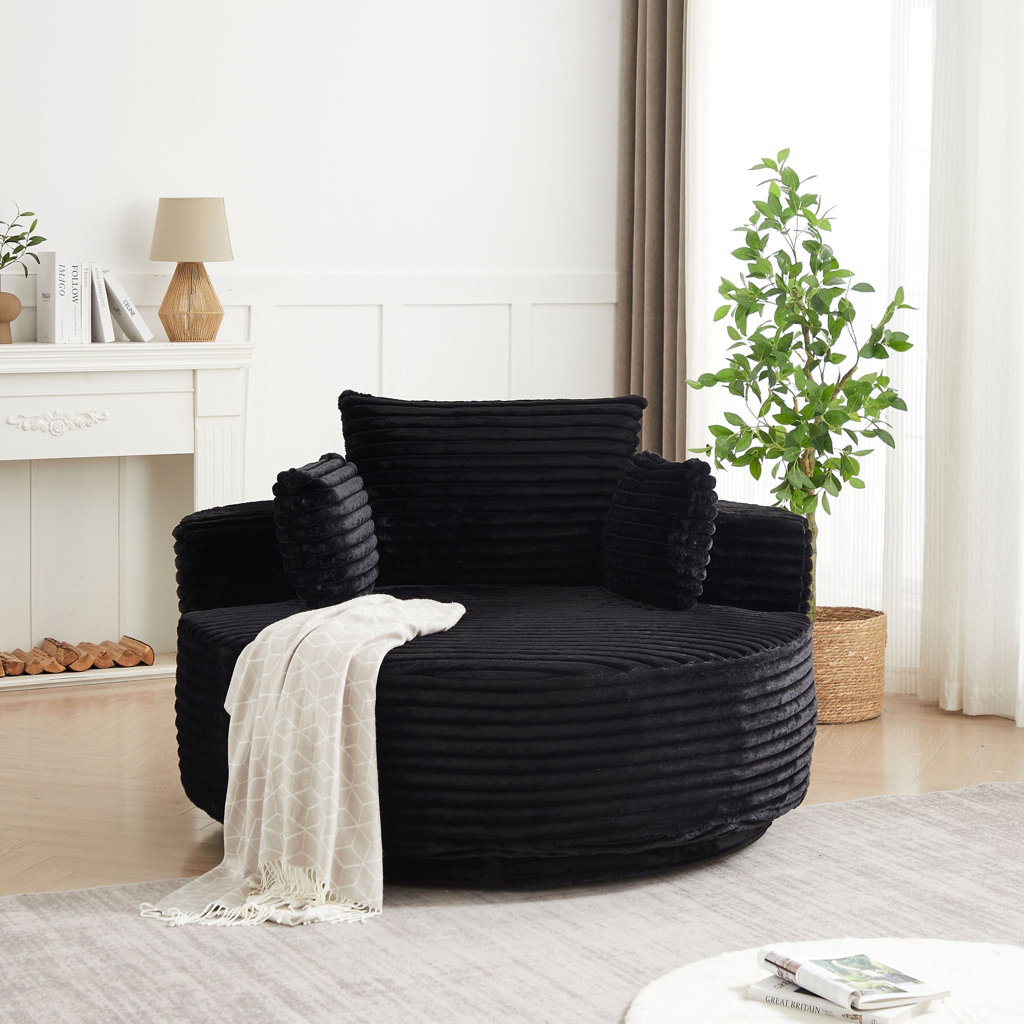 Swivel Chair With 360° Rotation For Living Room by HouseOfZazla