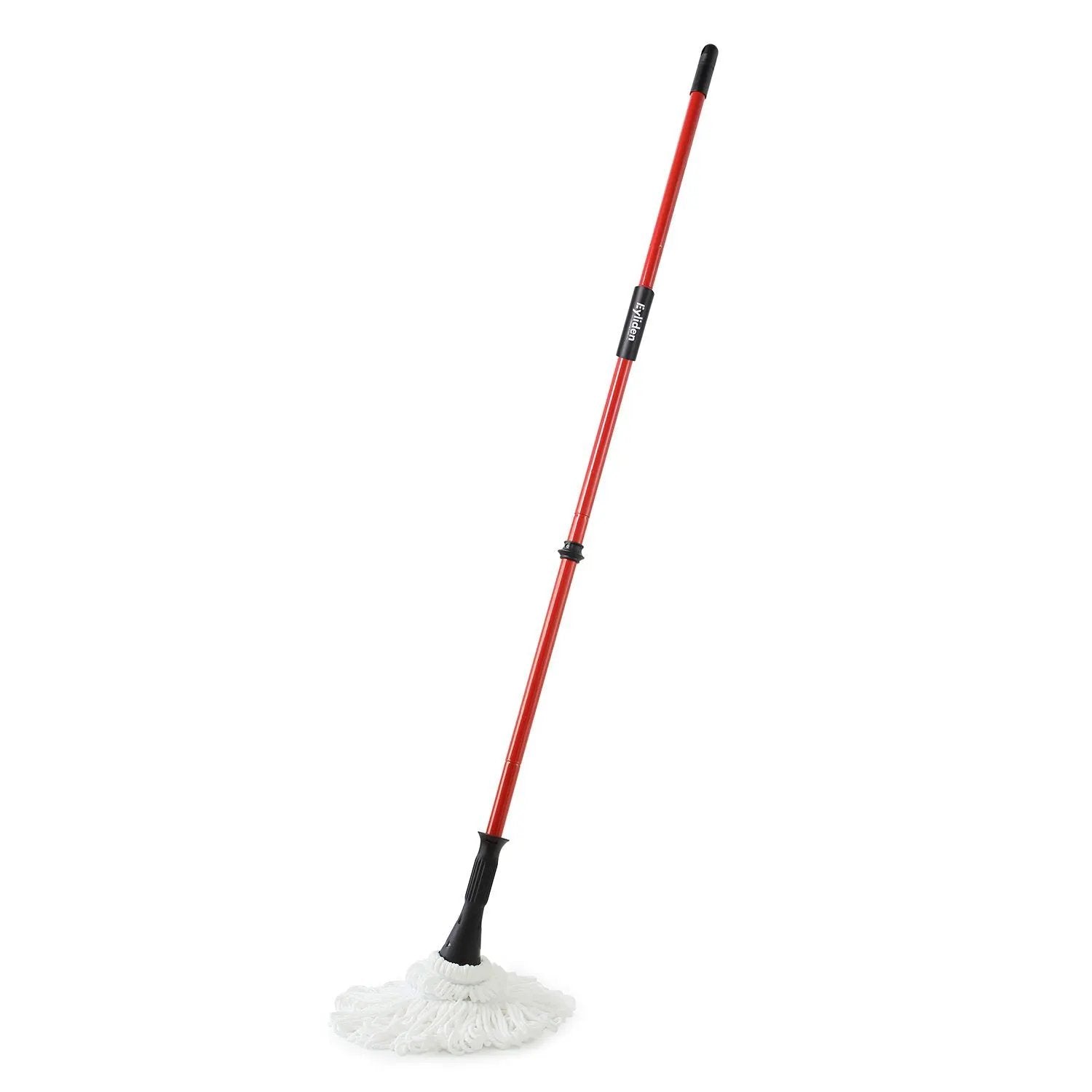 Ultra Fine Fiber Twist Mop With 57.5 Inch Long Handle For Dry And Wet Floor Cleaning - Red by HouseOfZazla