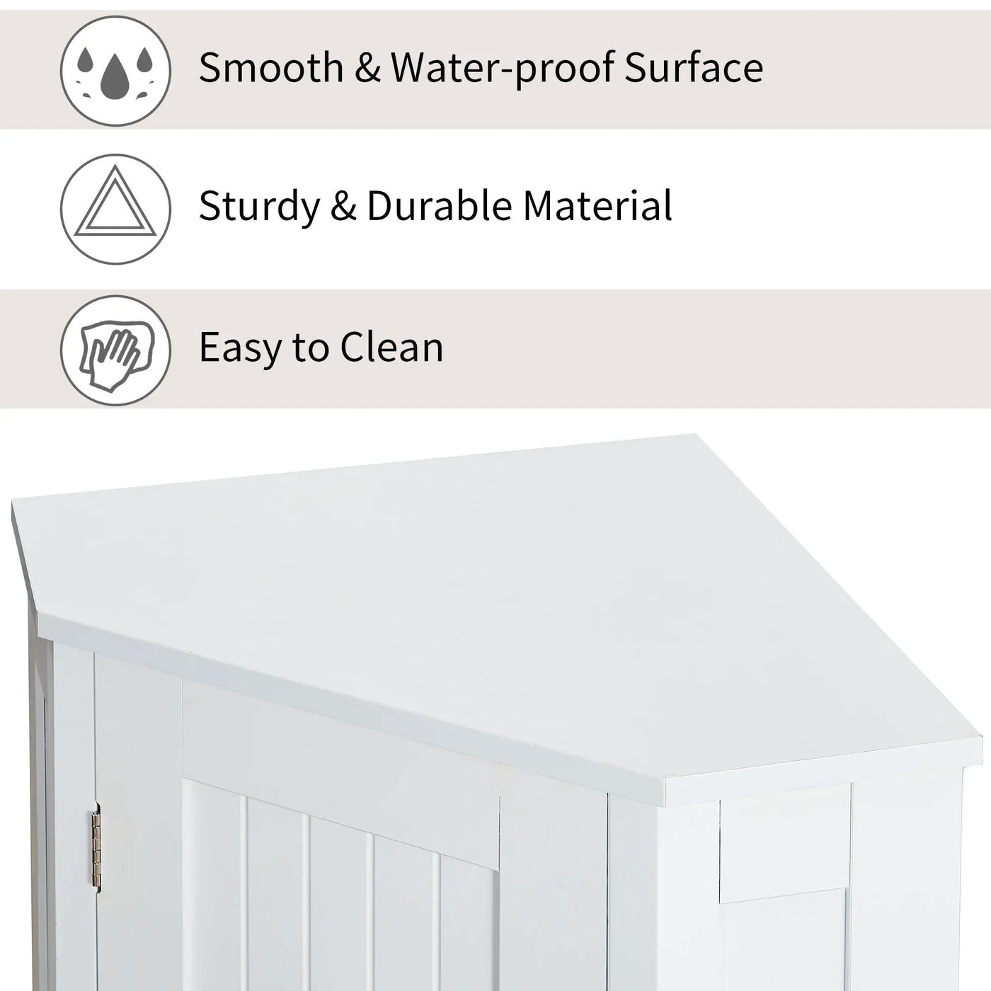 Bathroom Cabinet Triangle Corner Storage Cabinet With Adjustable Shelf Modern Style by HouseOfZazla