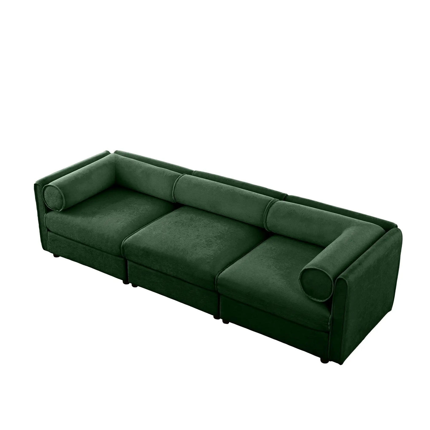 Stylish Sofa With Storage Seat And Cylindrical Backrest by HouseOfZazla