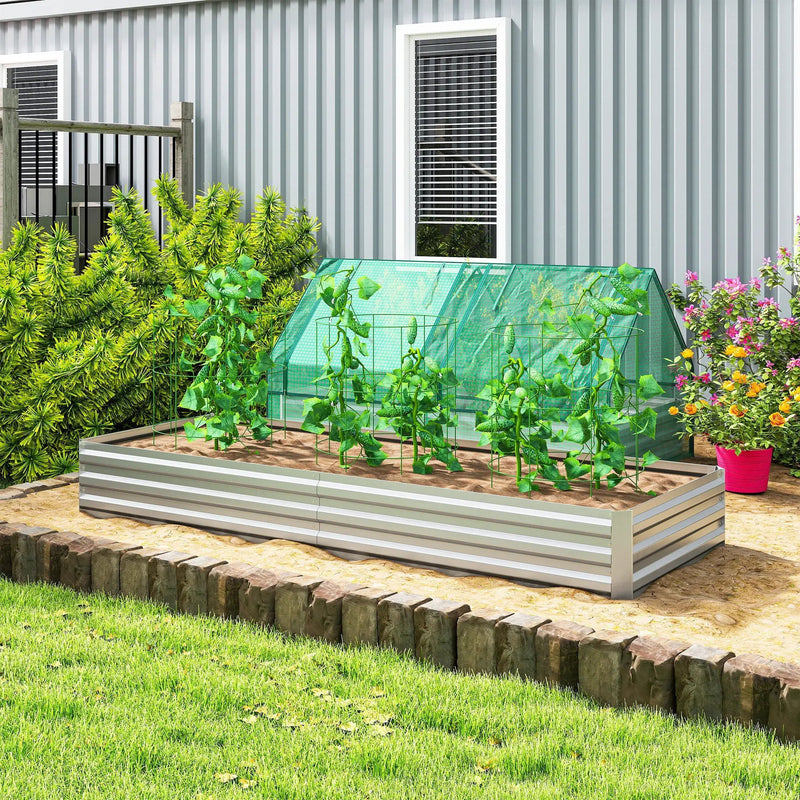 Outsunny 95" x 36" Galvanized Raised Garden Bed by HouseOfZazla