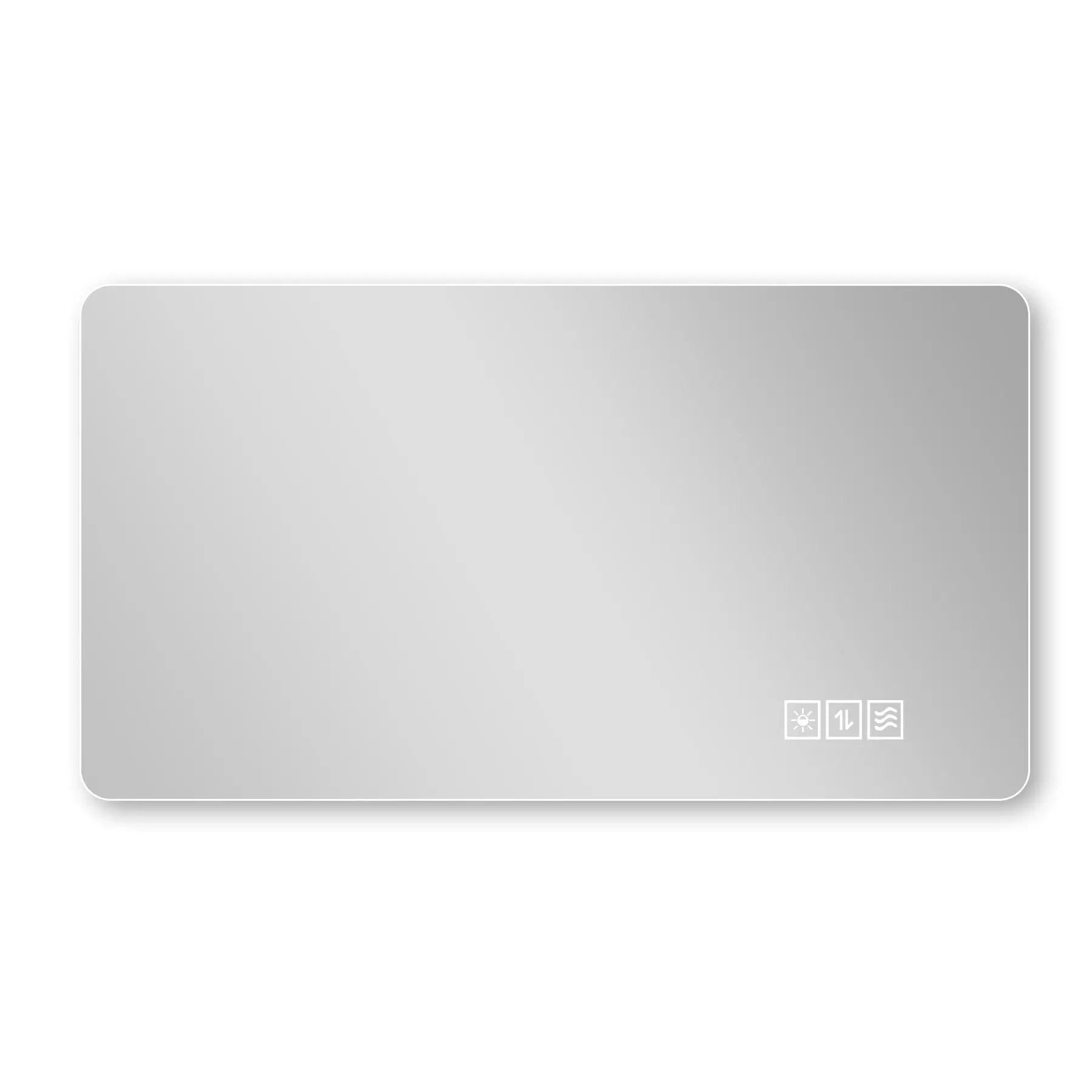 Wall Mounted LED Lighting Mirror With 3 Color Lighting, Dimming, Waterproof, Anti Fog, Touch Switch - Silver by HouseOfZazla