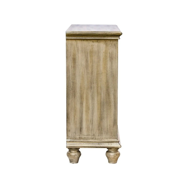 Driscoll - 2 Door Cabinet With Floral Design - Reclaimed Natural by HouseOfZazla