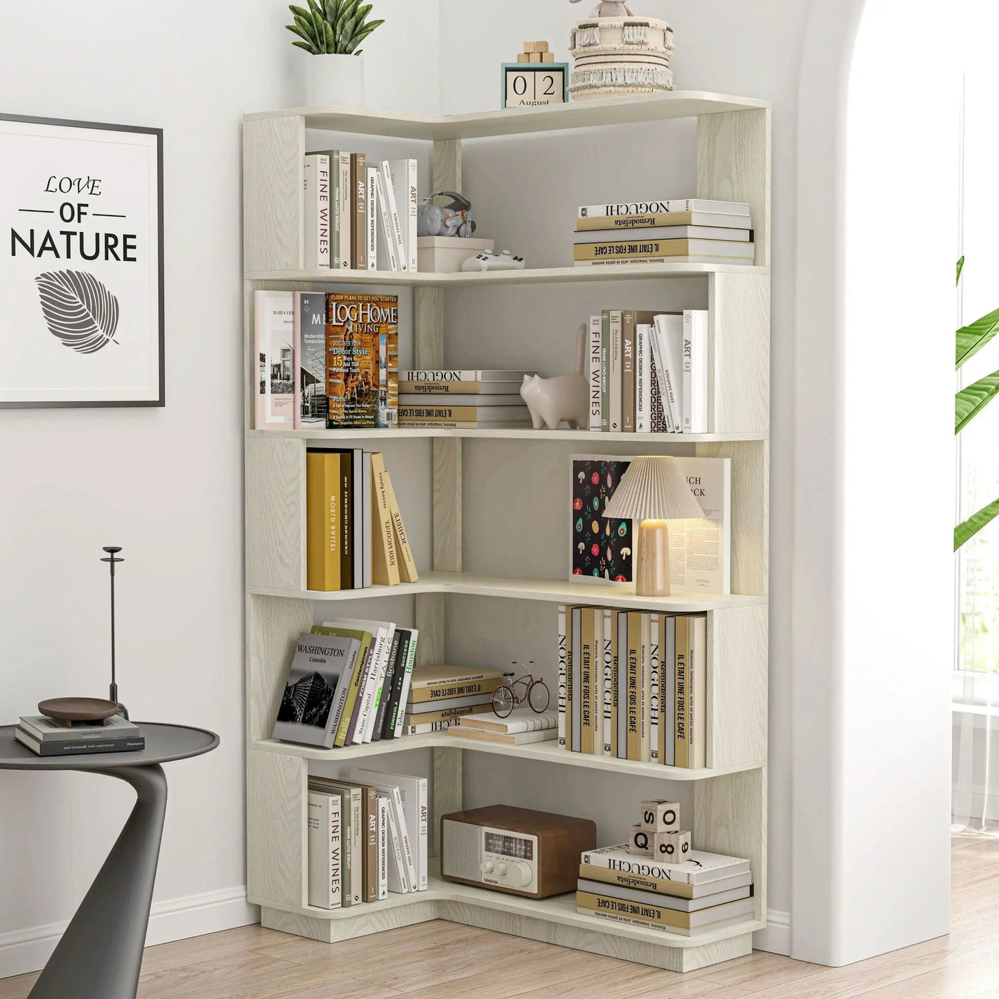 L-Shaped Design Corner Bookshelf by HouseOfZazla