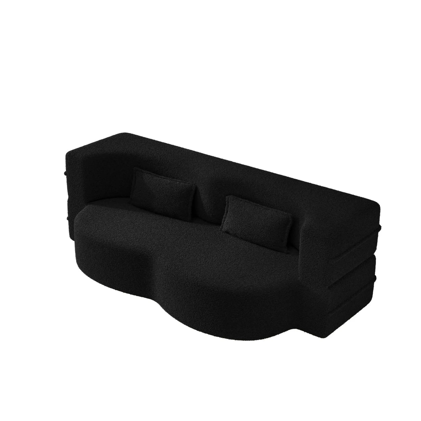 Modern Floor Sofa With 2 Pillows, Twin Size For Living Room by HouseOfZazla