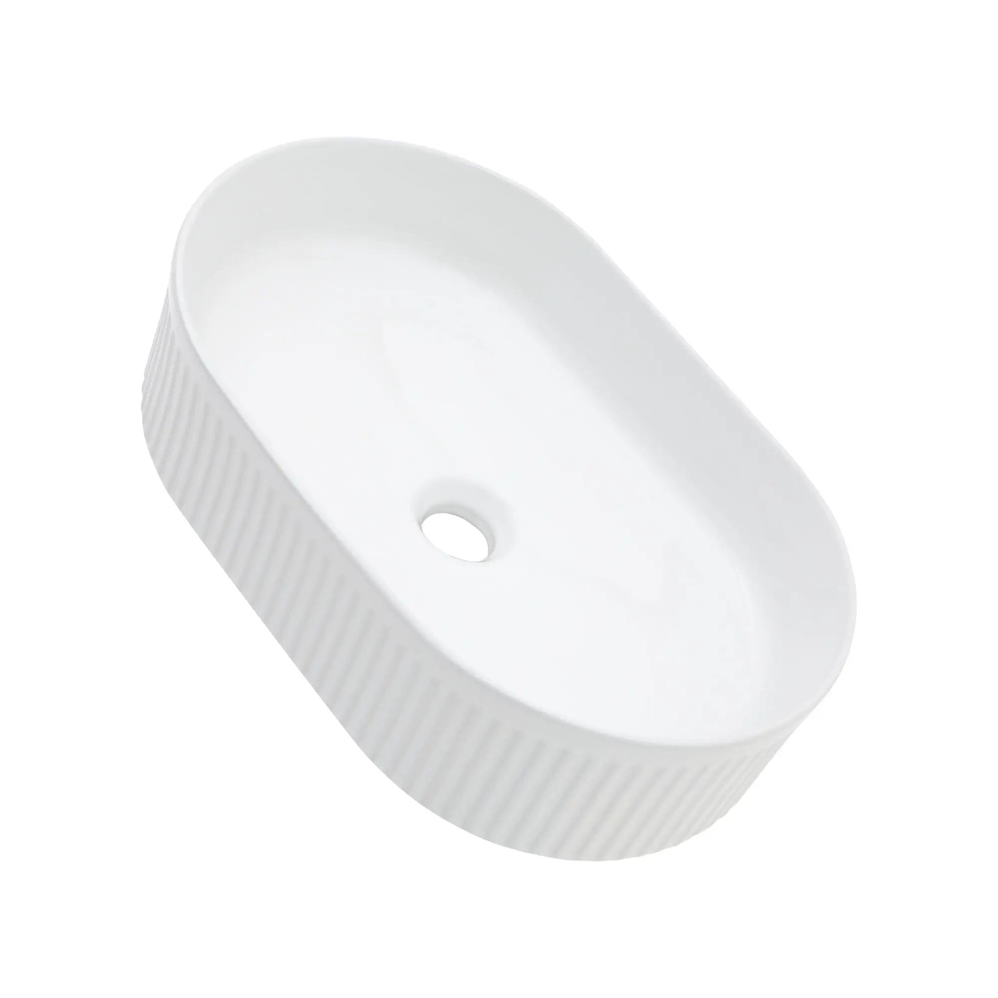 Vessel Oval Bathroom Sink - White by HouseOfZazla