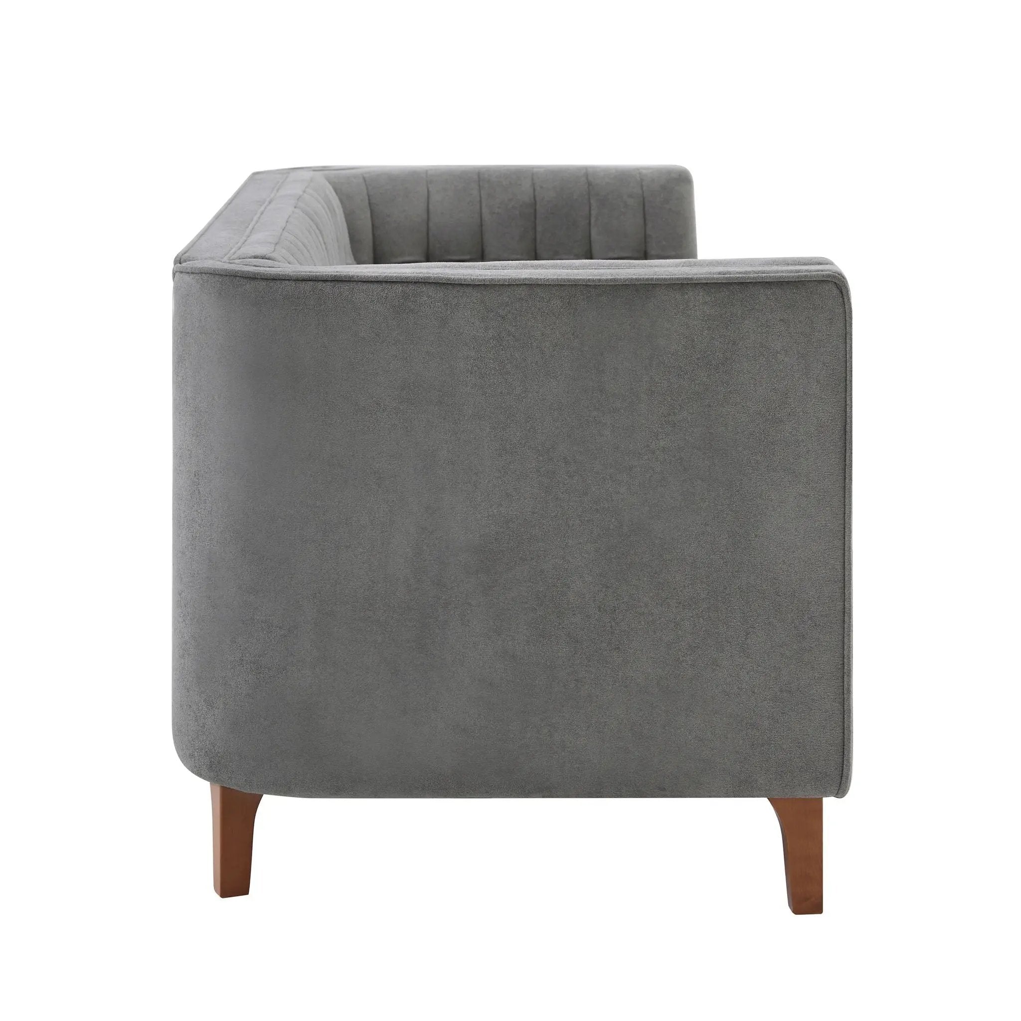Modern 3 Seater Sofa Upholstered Couch with Curved Armrests by HouseOfZazla