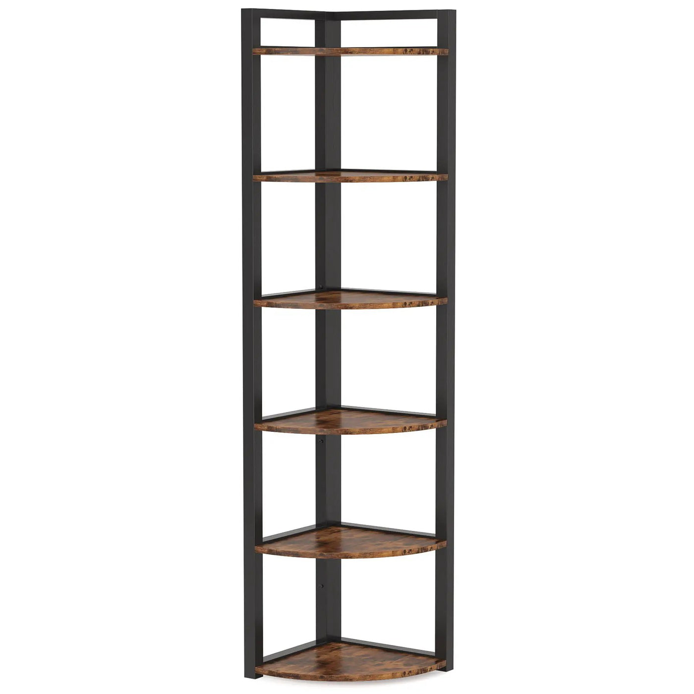 Tall 6 Tier Corner Bookshelf For Living Room by HouseOfZazla