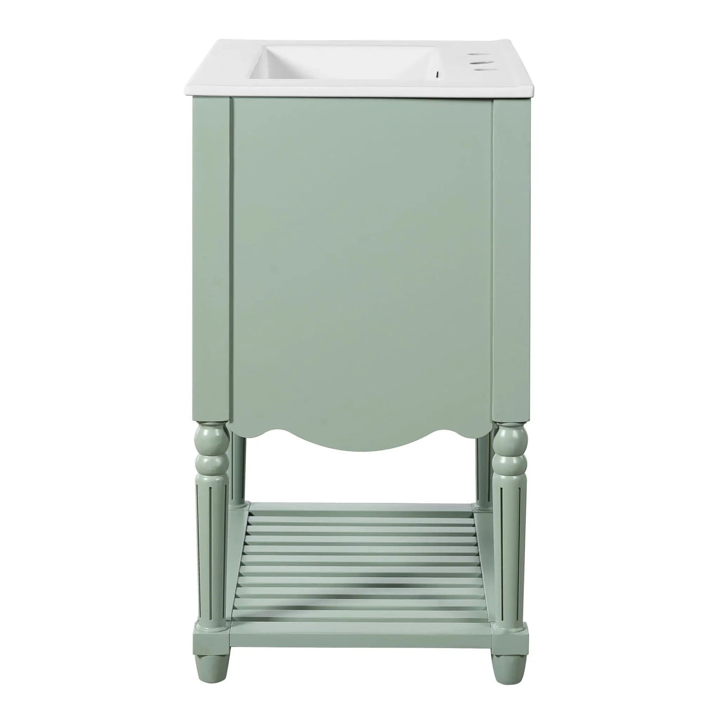 Wave Design Bathroom Vanity With Sink, 2 Drawers And Open Shelf by HouseOfZazla
