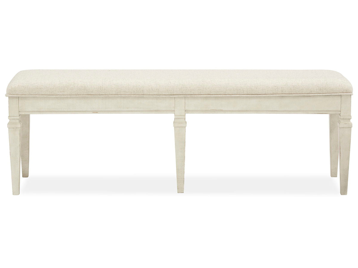 Newport - Bench With Upholstered Seat - Alabaster, photo 4 of 6