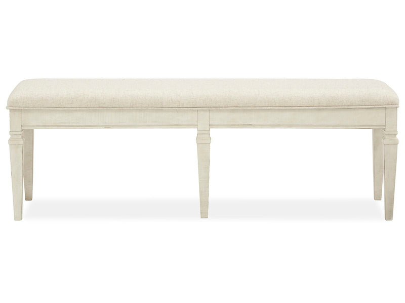 Newport - Bench With Upholstered Seat - Alabaster, photo 4 of 6