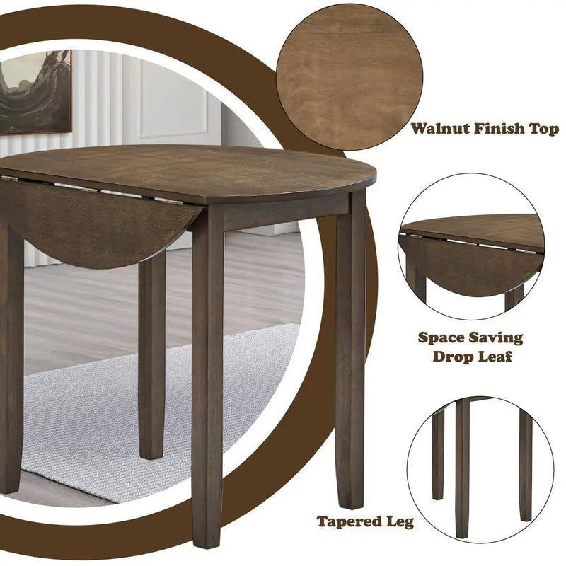 Damica - Round Dining Table - Walnut by Unique Piece Furniture