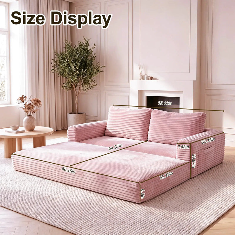 55 Inch Convertible Futon Sofa Bed by HouseOfZazla