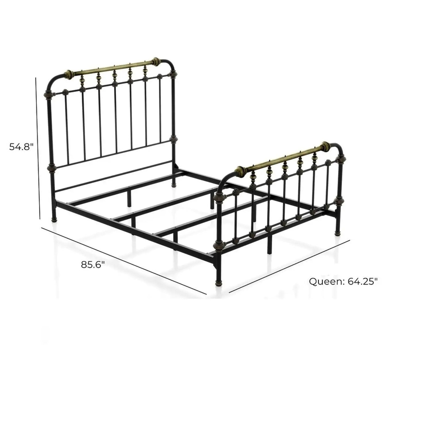Transitional Style Bed With Accents by Unique Piece Furniture