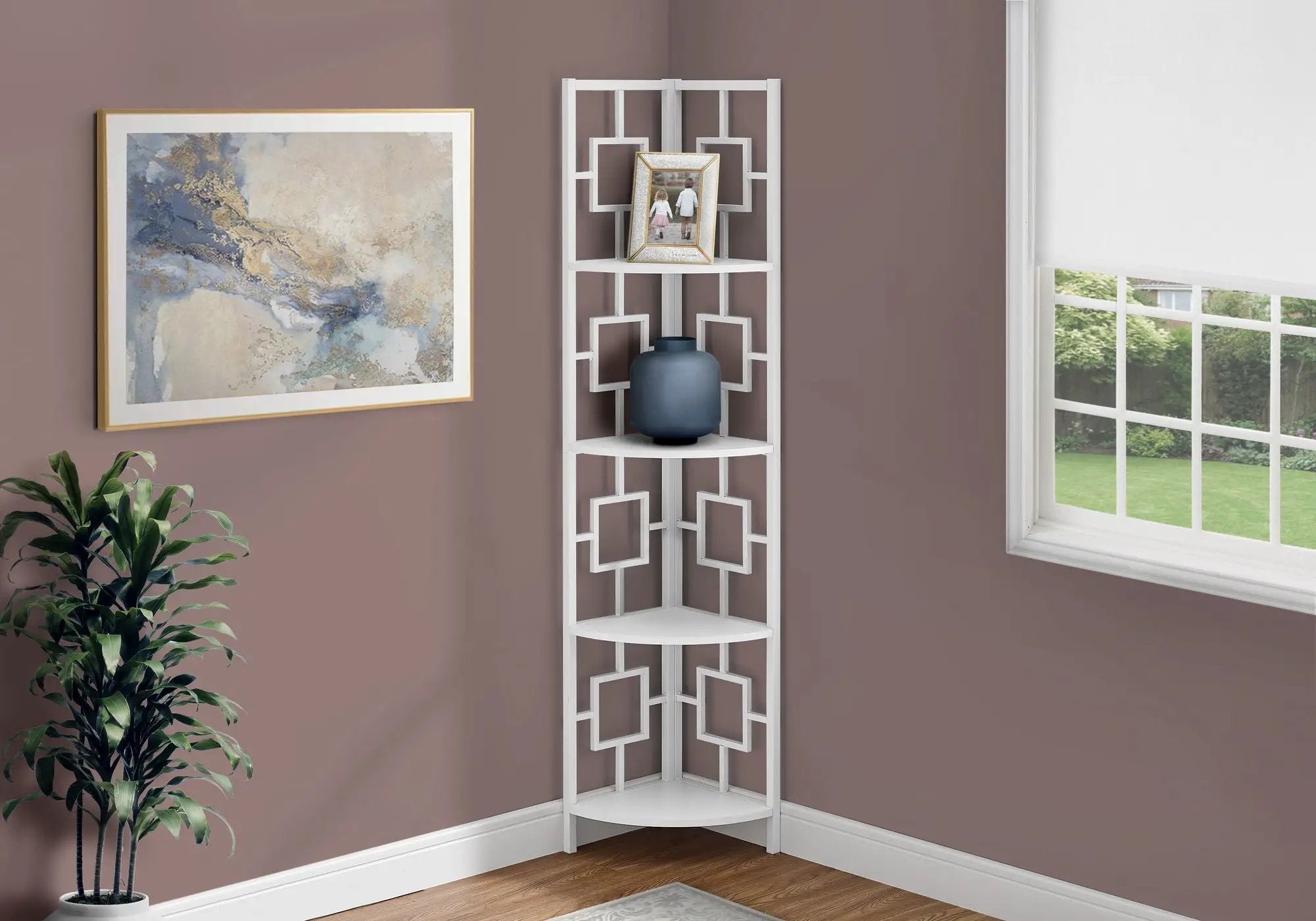 4 Tier Corner Bookshelf - Contemporary & Modern by HouseOfZazla