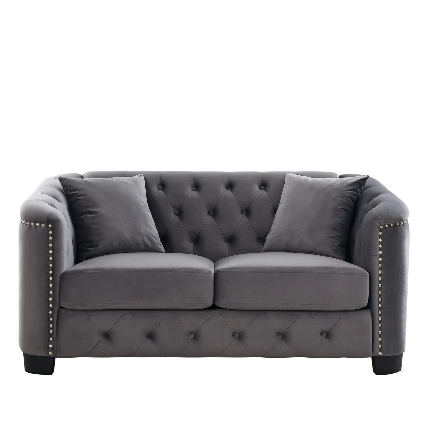Modern Chesterfield Sofa With Tufted Backrest For Living Room by HouseOfZazla