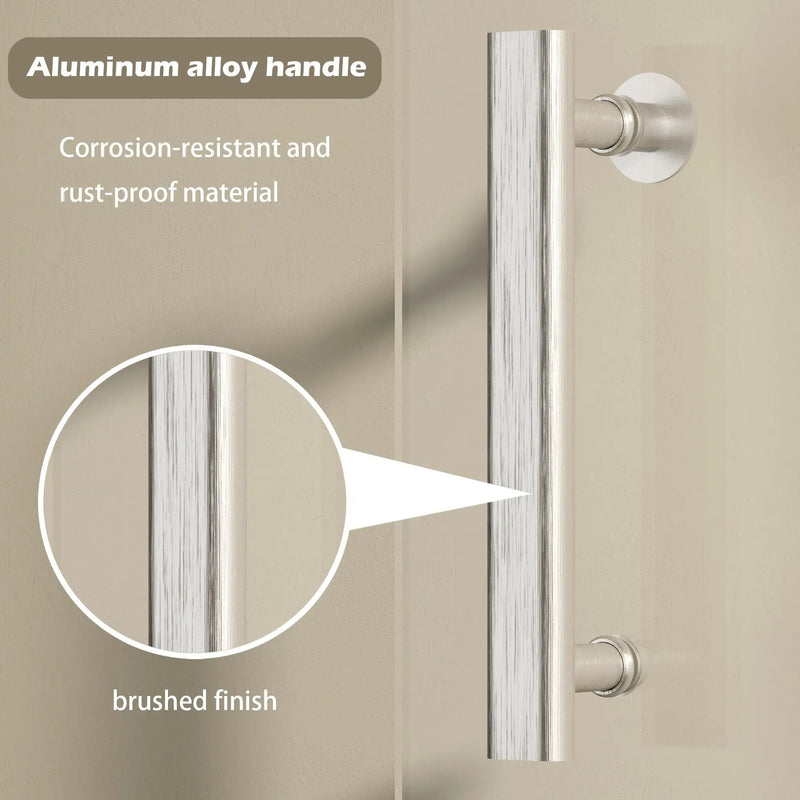 47-49" W × 72" H Pivot Shower Door with Brushed Nickel Finish by HouseOfZazla