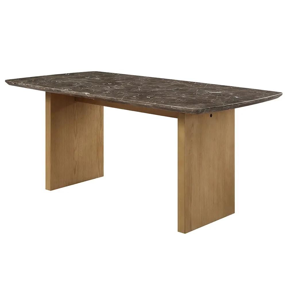 Jaramillo - Dining Table - Marble Top & Natural Finish by Unique Piece Furniture