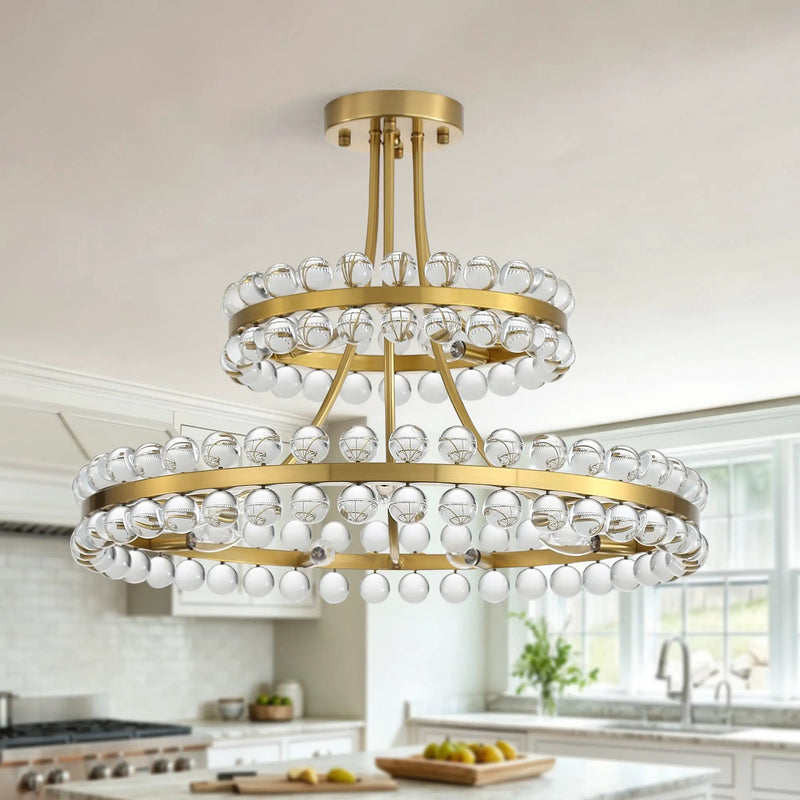 27-Inch Luxury Crystal Ball Chandelier by HouseOfZazla