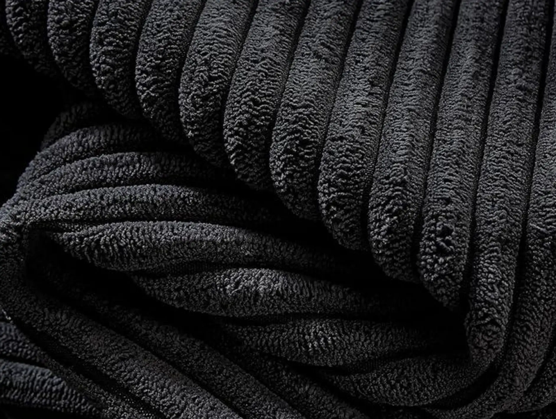 Black Corduroy Ottoman by HouseOfZazla