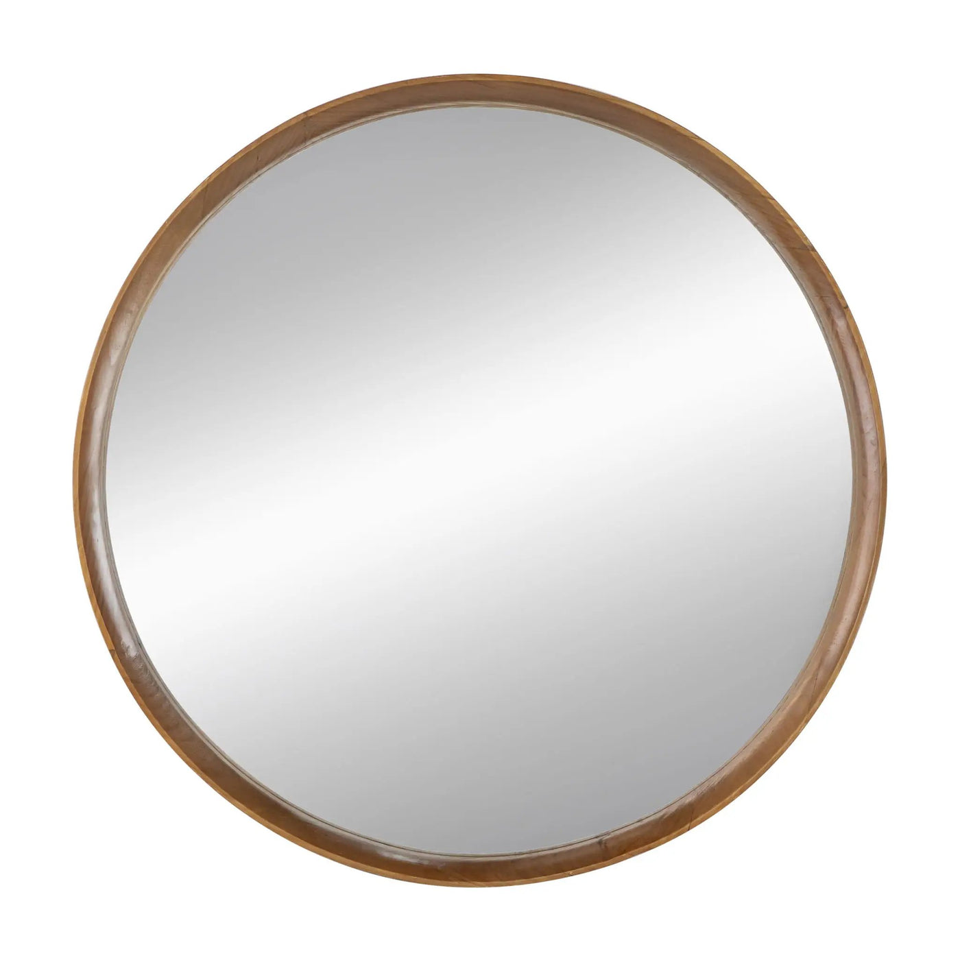 Round Wood Mirror, Wall Mounted Mirror Home Decor For Bathroom Living Room by HouseOfZazla
