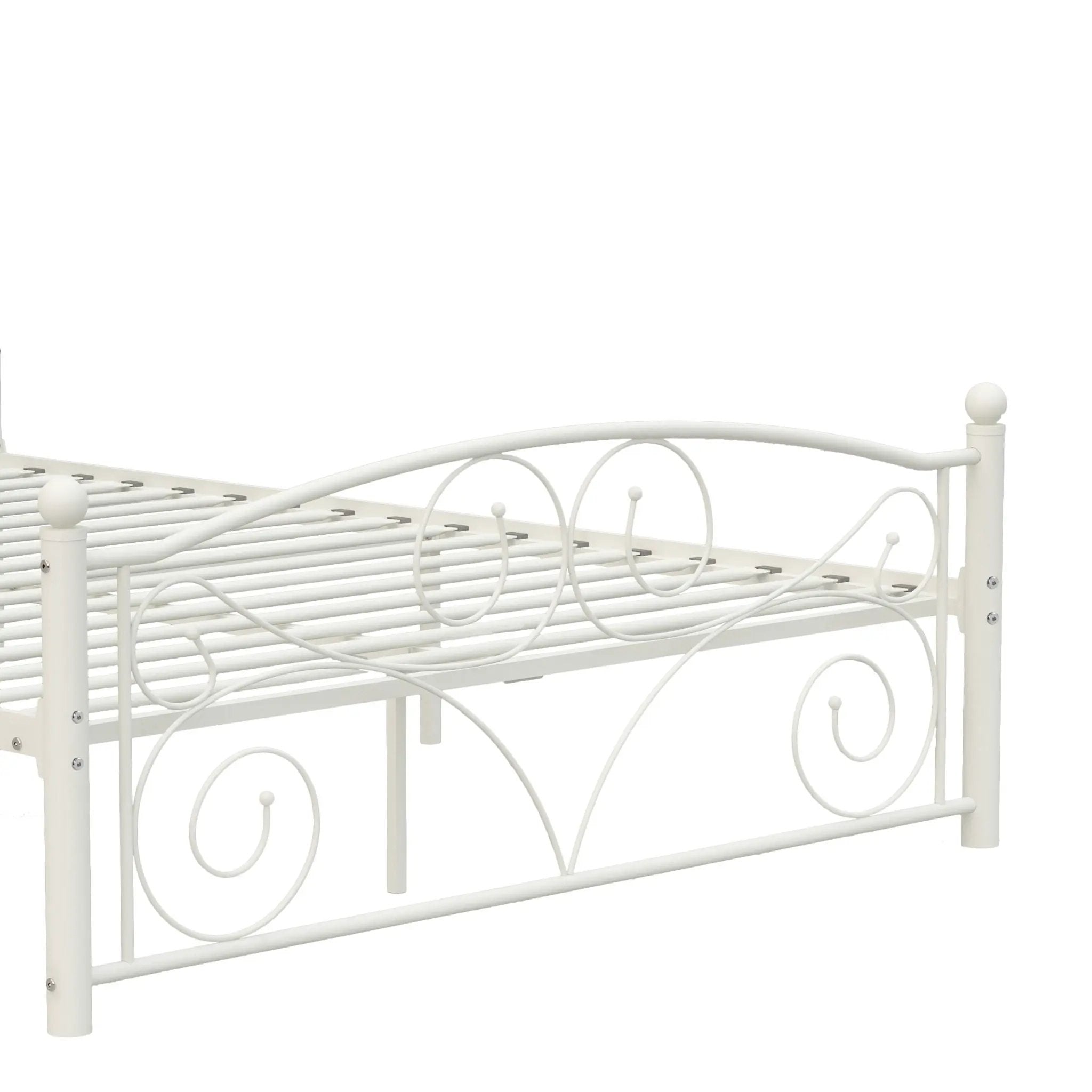 Unique Flower Sturdy System Metal Bed Frame With Headboard And Footboard by Unique Piece Furniture