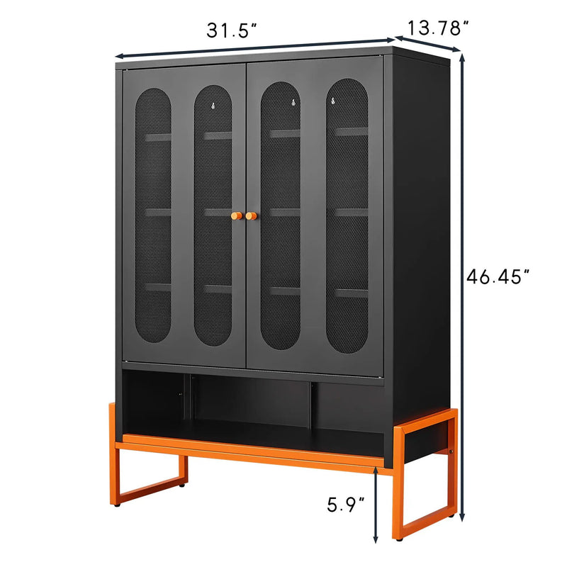 Modern Metal Shoe Cabinet With DoublebSided Doors And Adjustable Partitions by HouseOfZazla