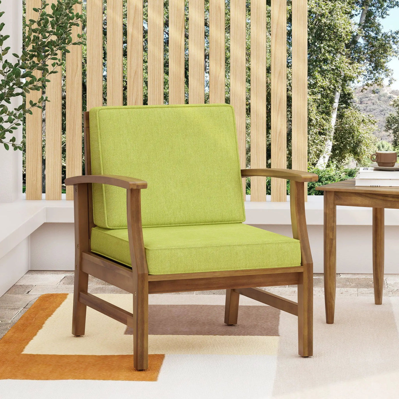 Perla Contemporary Club Chair with Water Resistant Cushion by HouseOfZazla