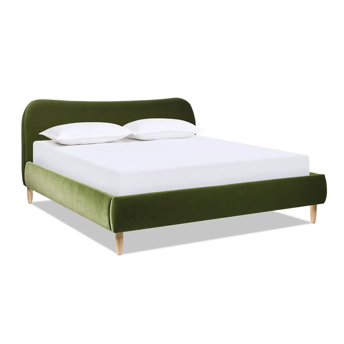 Roman - Curved Headboard Upholstered Platform Bed by Unique Piece Furniture