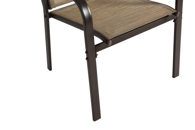 7 Pieces Patio Dining Set with Rectangular Table and 6 Textilene Chairs by HouseOfZazla