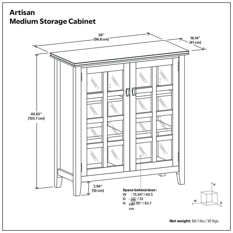 Artisan - Handcrafted Medium Storage Cabinet by HouseOfZazla
