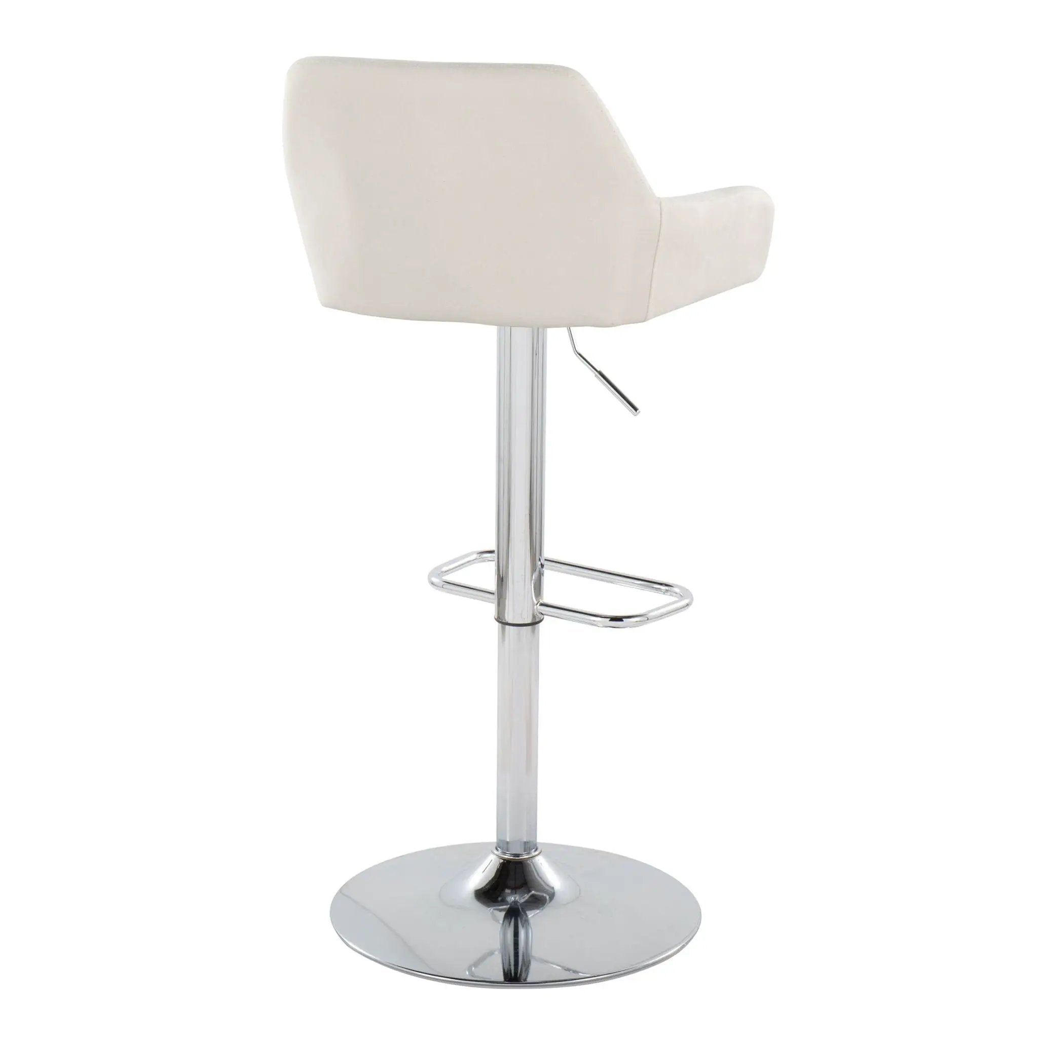 Daniella - Contemporary Adjustable Barstool With Swivel With Rounded Rectangle Footrest (Set of 2) by Unique Piece Furniture