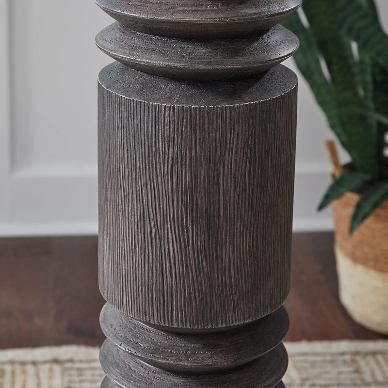 Fainwell - Poly Floor Lamp - Distressed Black by Unique Piece Furniture