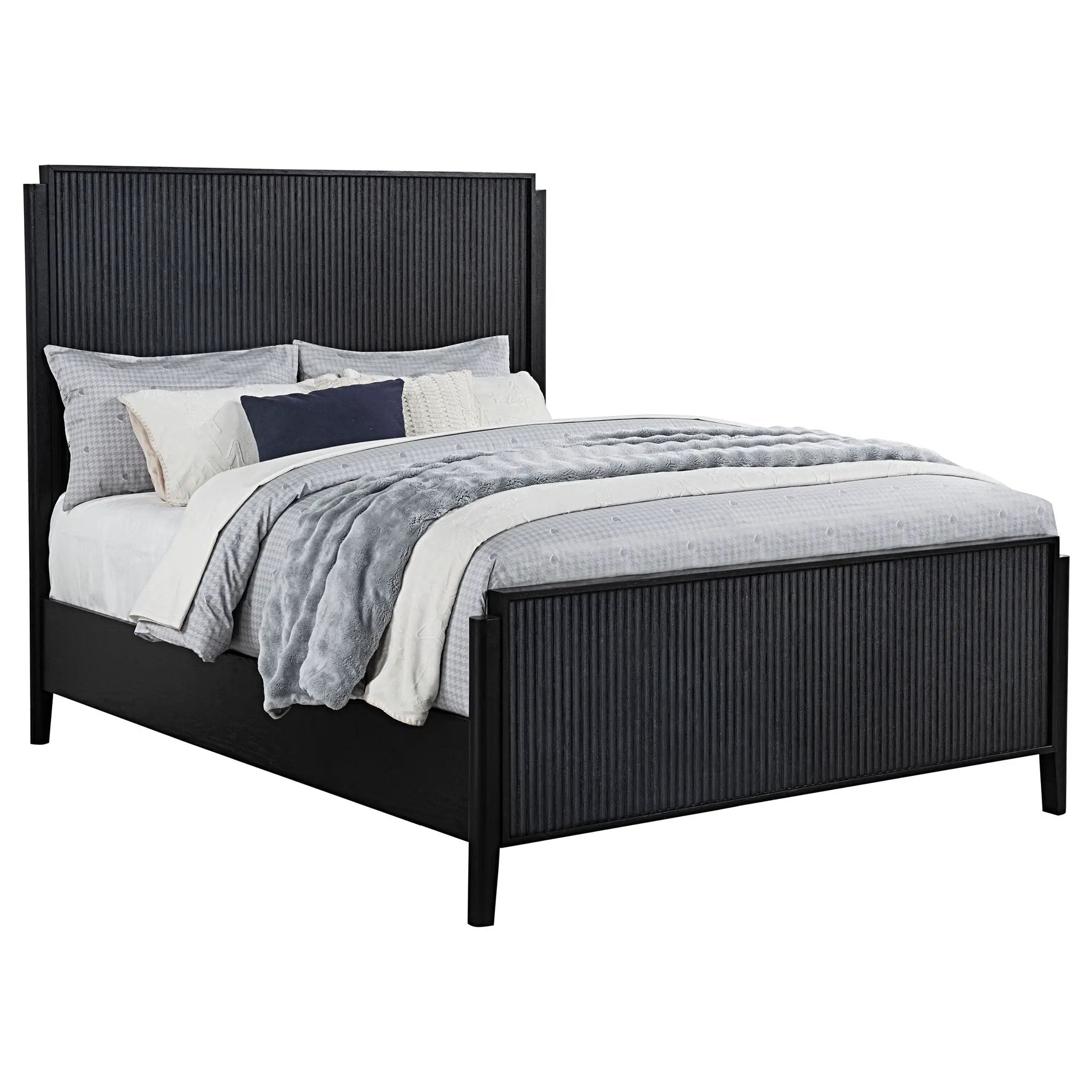 Brookmead Wood Queen Panel Bed Black by Unique Piece Furniture