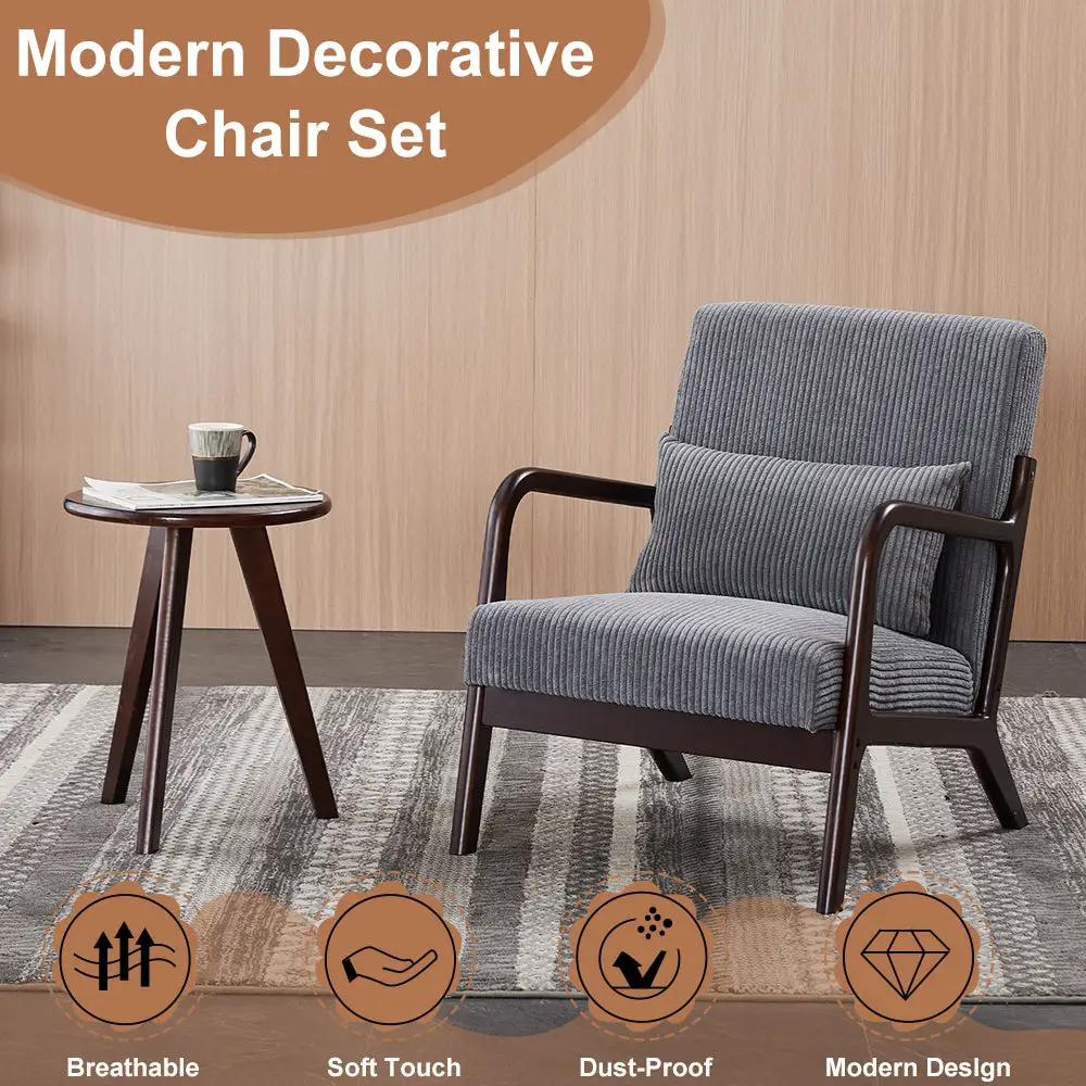 Mid-Century Modern Accent Chair & Coffee Table Set by HouseOfZazla