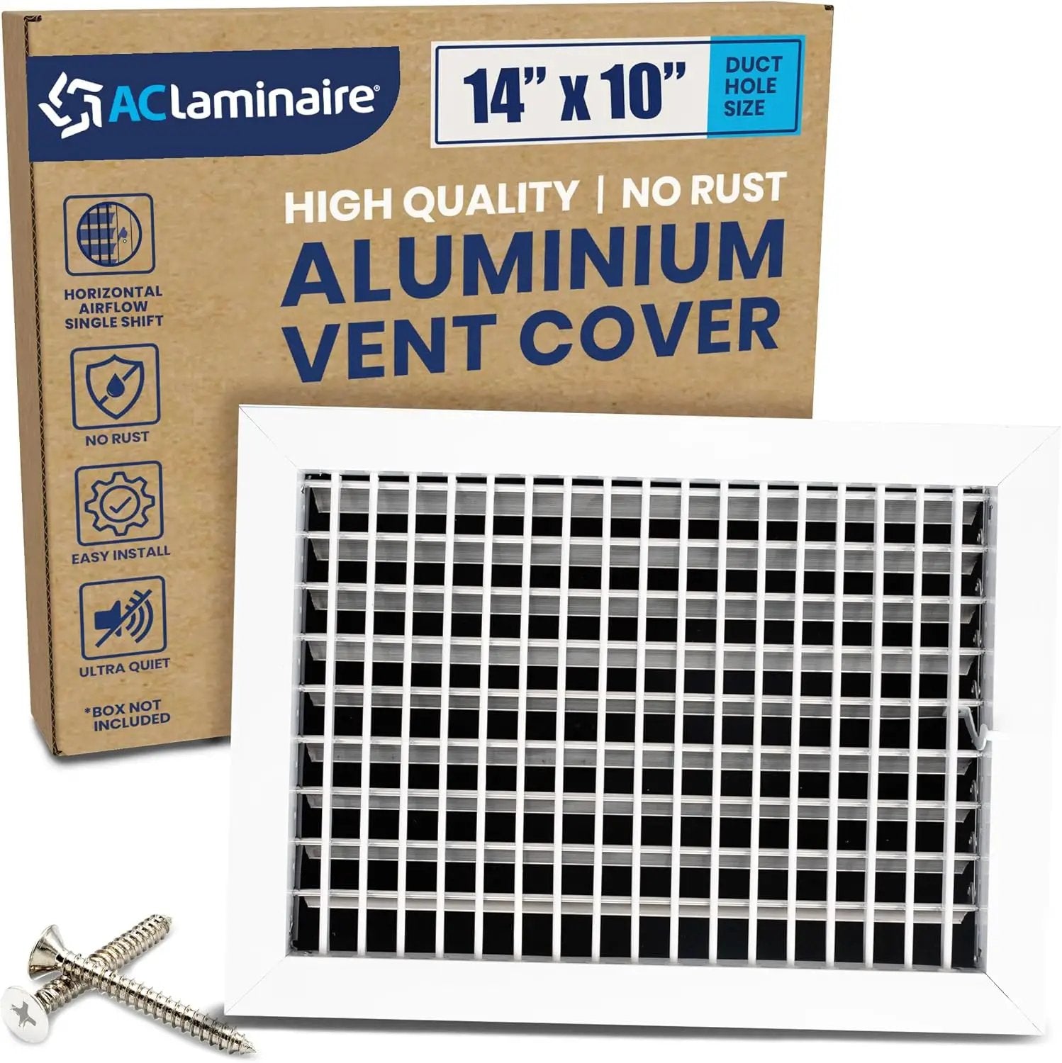 AC Register Vent Cover 14X10 Inch - Adjustable Aluminum HVAC Grille by HouseOfZazla