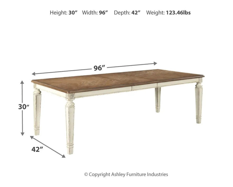 Realyn - Rectangular Dining Room Extension Table - Chipped White by Unique Piece Furniture