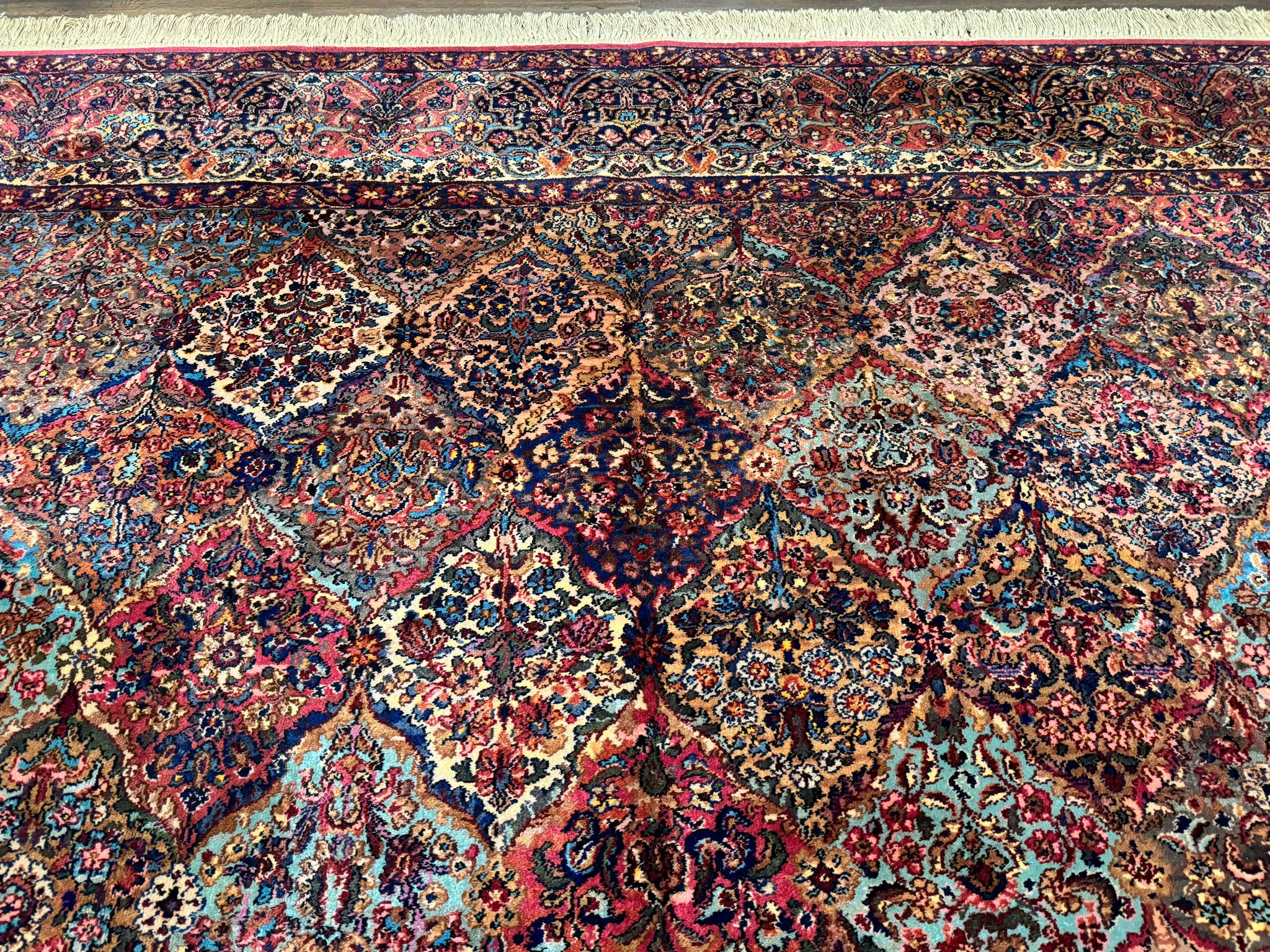 12x16 Karastan Multicolor Panel Kirman Rug #717, Rare Palace Size Wool Original 700 Series by Jewel Rugs
