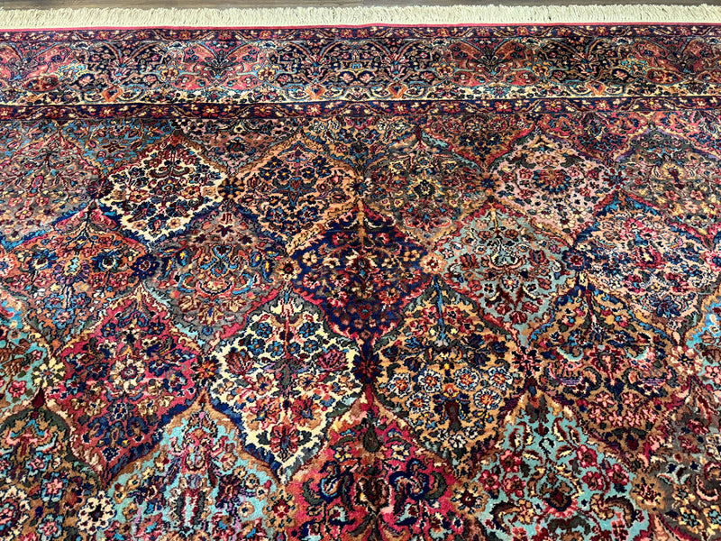 12x16 Karastan Multicolor Panel Kirman Rug #717, Rare Palace Size Wool Original 700 Series by Jewel Rugs