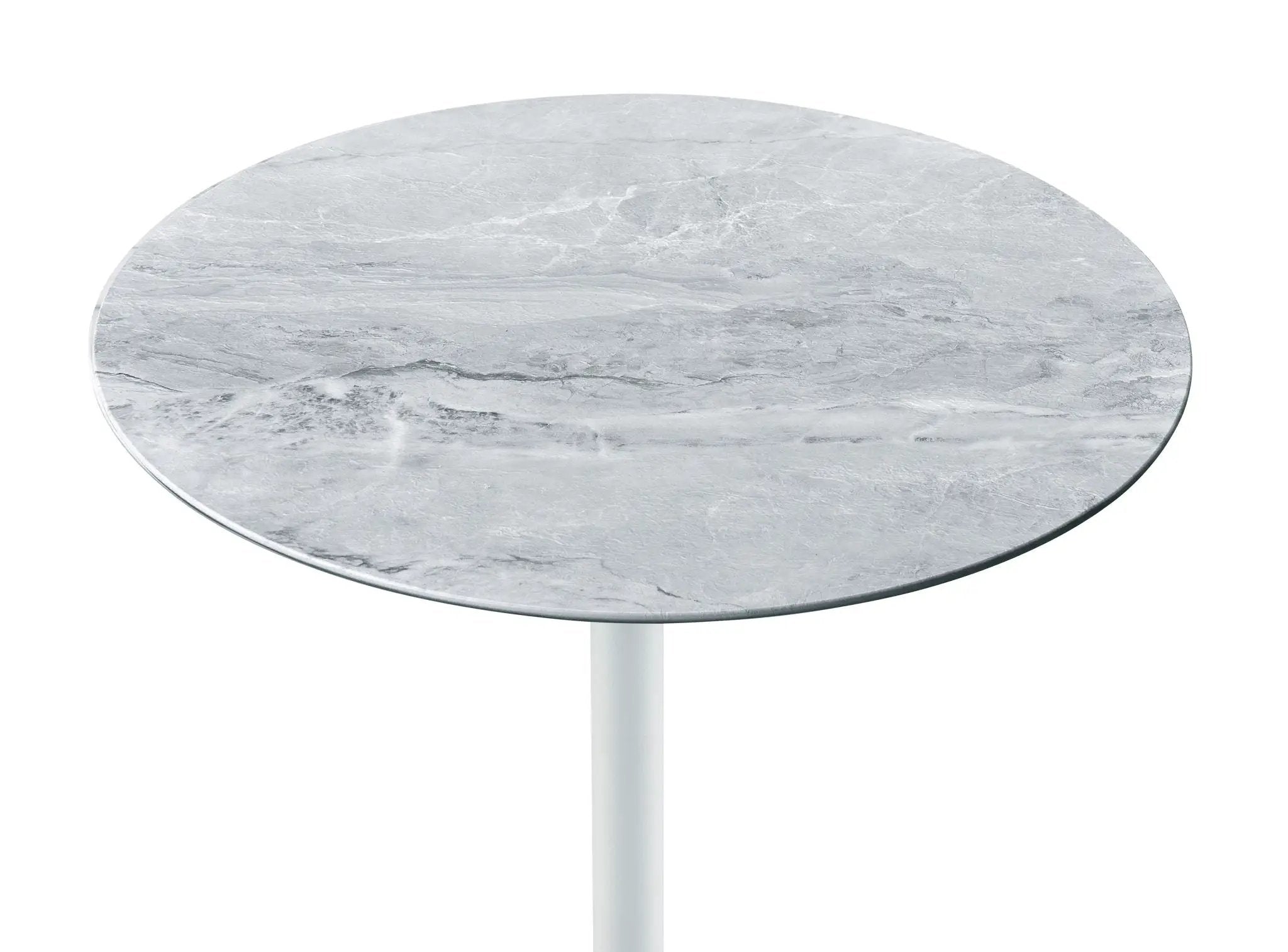 Orbit - 15.5" End Table With Height Adjustable Marble Textured Top by HouseOfZazla