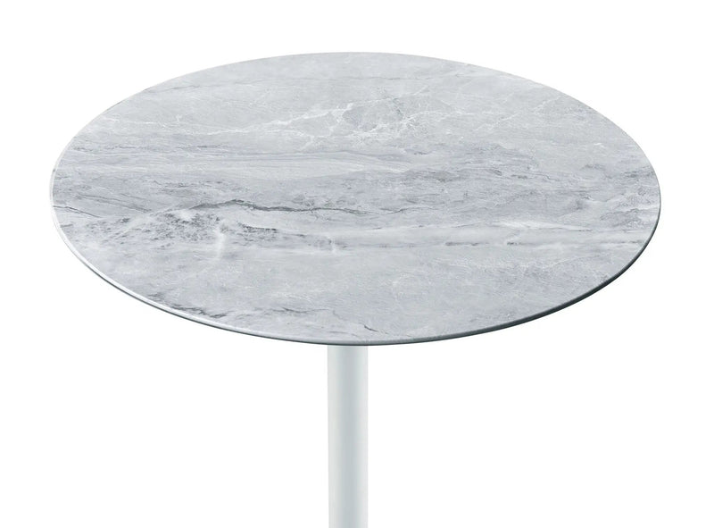 Orbit - 15.5" End Table With Height Adjustable Marble Textured Top by HouseOfZazla