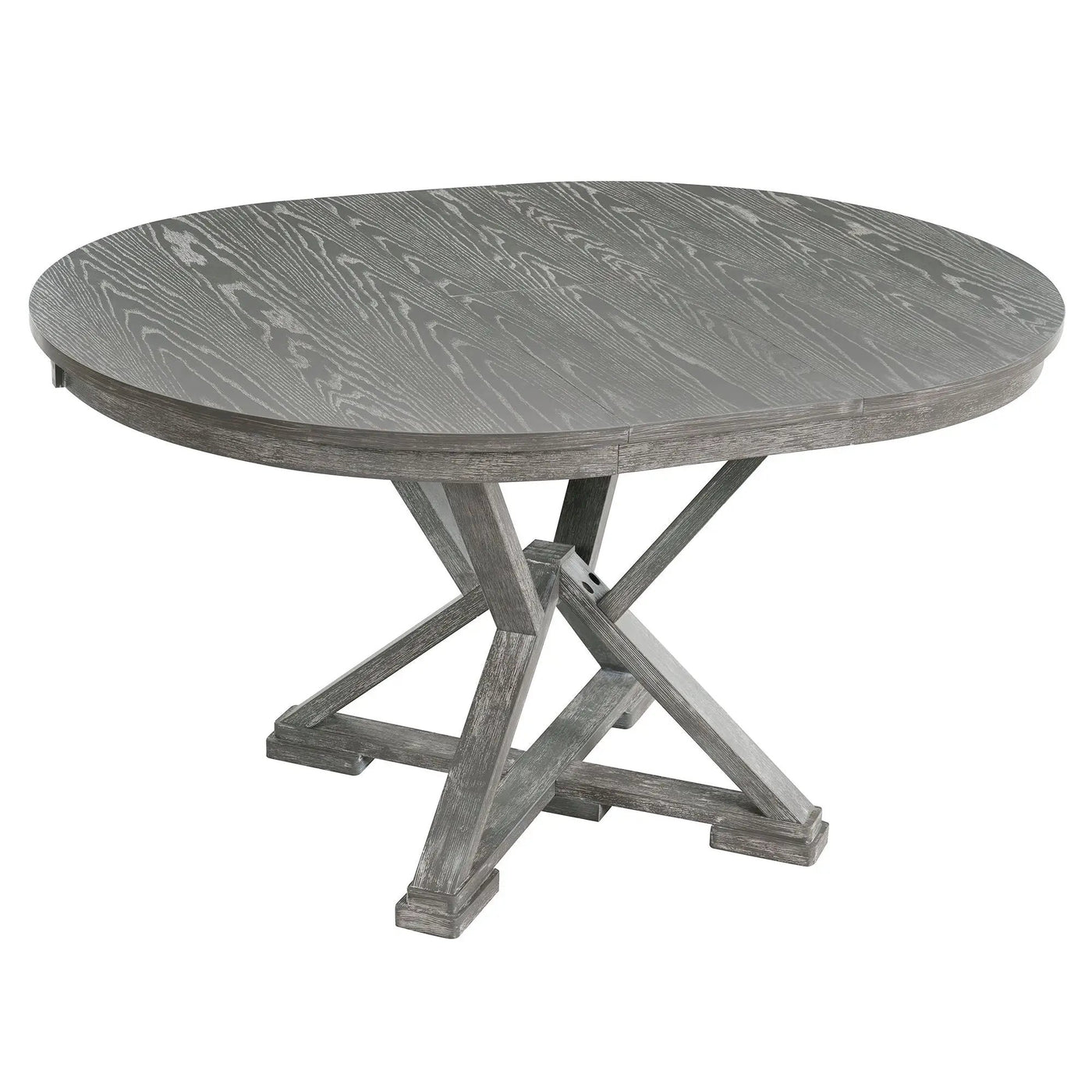 Dining Set With Extendable Round Table And 4 Upholstered Chairs by HouseOfZazla