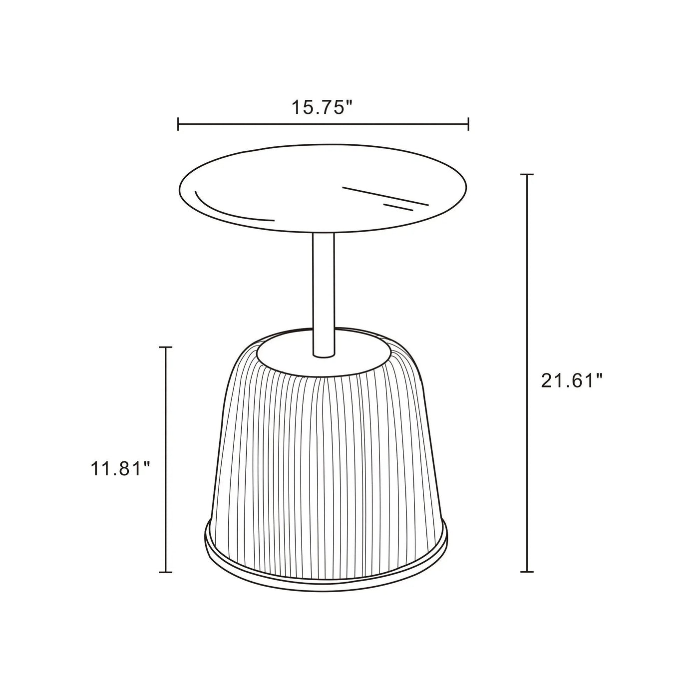 Anderson - Upholstered End Table With Round Top by HouseOfZazla