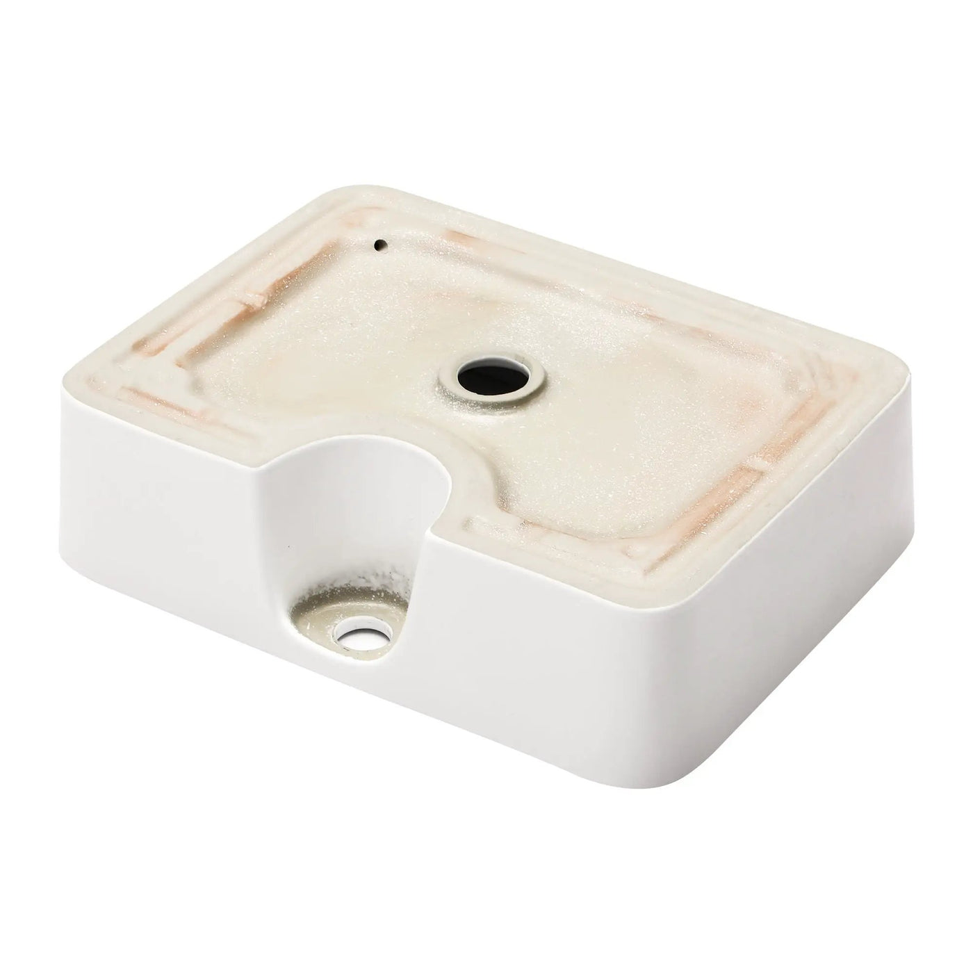 Modern Ceramic Rectangular Vessel Bathroom Sink With Sleek Design by HouseOfZazla