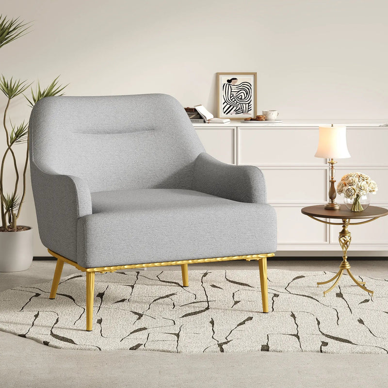 Modern Elegance Accent Chair With Curved Backrest by HouseOfZazla