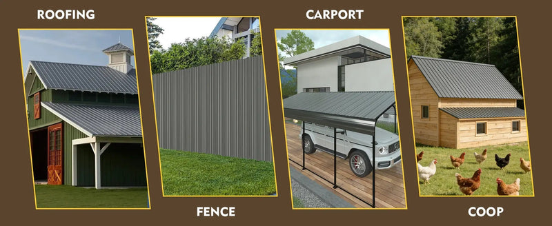 15 Pcs Heavy Duty Waterproof Metal Roofing Panels by HouseOfZazla